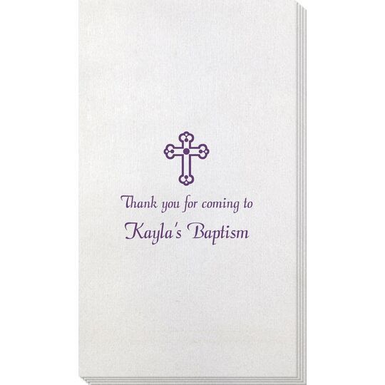 Ornate Cross Bamboo Luxe Guest Towels